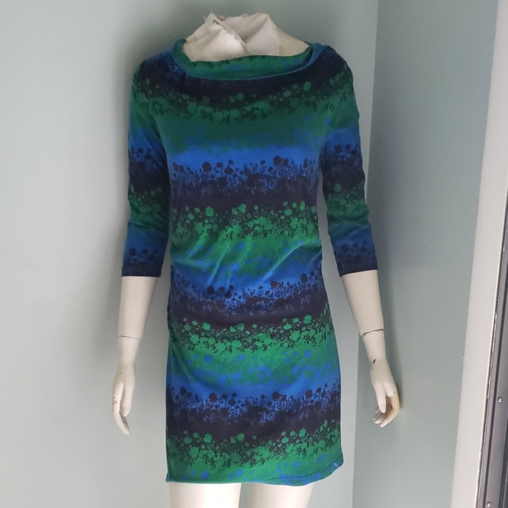 Patagonia Blue & Green Sheith Dress -S
